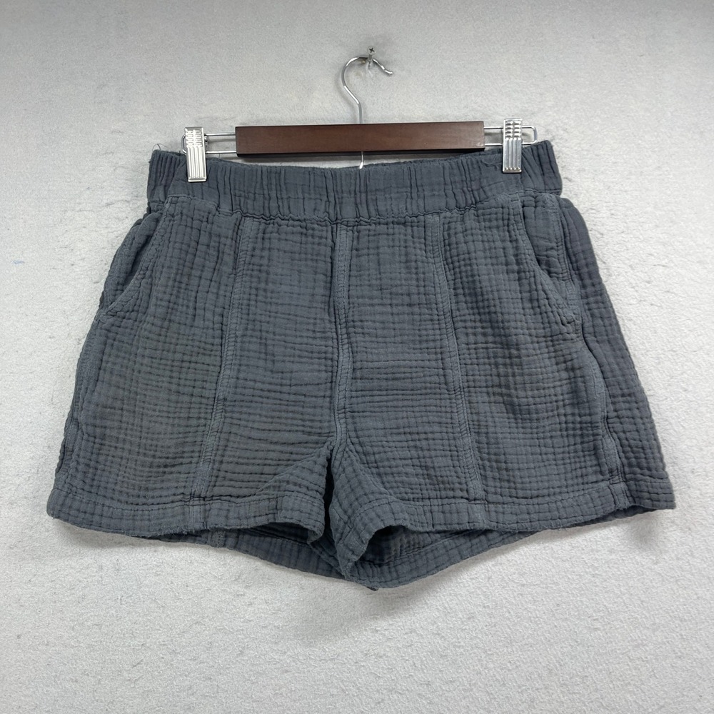 Madewell Shorts Women Medium Gray Double Gauze Cotton Pull On Lounge Sleep Boho